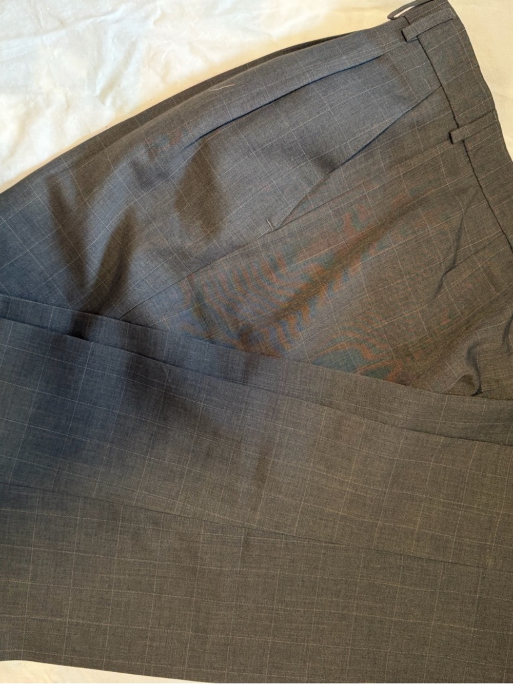 Gray Plaid Dress Pants